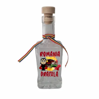 Dracula romania, sticla cu mesaj patrata, 250 ml, model divgs318 24